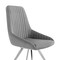 Armen Living Skye Swivel Gray Velvet and Brushed Stainless Steel Dining Room Chairs, PK2 LCSKSIGR - alternate 4